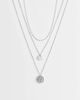 Topshop Topshop Oliver waterproof stainless steel multi layer necklace in silver - 1