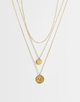 Topshop Topshop Oliver waterproof stainless steel multipack necklace in gold