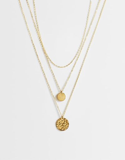 Topshop Topshop Oliver waterproof stainless steel multipack necklace in gold