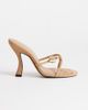 Topshop Topshop Olivia strappy high heel sandals with ball detail in taupe faux suede-Neutral - 1