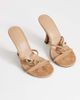 Topshop Topshop Olivia strappy high heel sandals with ball detail in taupe faux suede-Neutral - 2