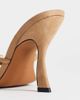 Topshop Topshop Olivia strappy high heel sandals with ball detail in taupe faux suede-Neutral - 3