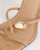 Topshop Topshop Olivia strappy high heel sandals with ball detail in taupe faux suede-Neutral - 4