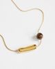 Topshop Topshop Olivio stainless steel necklace in gold tone with brown bead - 2