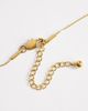 Topshop Topshop Olivio stainless steel necklace in gold tone with brown bead - 3