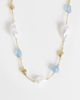 Topshop Topshop Omelia necklace in faux pearl, gold and blue - 2