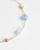 Topshop Topshop Omelia necklace in faux pearl, gold and blue - 4