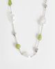 Topshop Topshop Omelia necklace in faux pearl, silver and green - 2