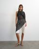 Topshop Topshop one-shoulder cape detail tunic in black - 2