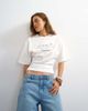Topshop Topshop 'Open Archive' graphic structured waist tee in white - 2