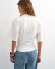 Topshop Topshop 'Open Archive' graphic structured waist tee in white - 3