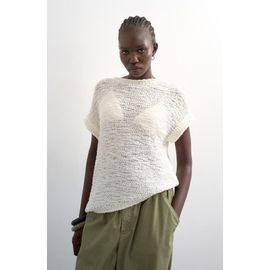 Topshop Topshop Open Stitch Knit Asymmetric Top