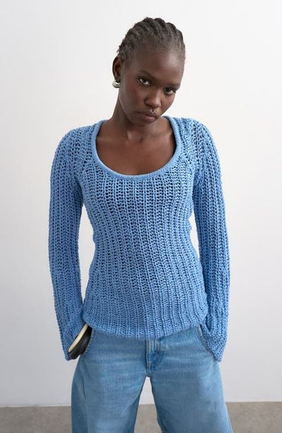 Topshop Topshop Open Stitch Scoop Neck Sweater
