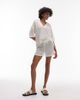 Topshop Topshop open stitch shorts in ivory - part of a set-White - 1