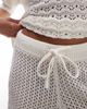 Topshop Topshop open stitch shorts in ivory - part of a set-White - 3