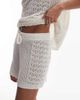 Topshop Topshop open stitch shorts in ivory - part of a set-White - 4