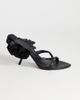Topshop Topshop Ophelia real leather high heel sandals with ruffle in black - 1