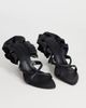 Topshop Topshop Ophelia real leather high heel sandals with ruffle in black - 2