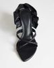 Topshop Topshop Ophelia real leather high heel sandals with ruffle in black - 3