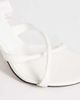 Topshop Topshop Ophelia real leather high heel sandals with ruffle in silver-White - 3