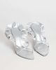 Topshop Topshop Ophelia real leather high heel sandals with ruffle in silver - 2