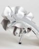 Topshop Topshop Ophelia real leather high heel sandals with ruffle in silver - 3