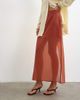 Topshop Topshop organza column maxi skirt in rust - part of a set-Red - 4
