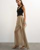 Topshop Topshop organza drape detail midi skirt in mink-No color - 1