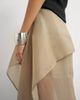 Topshop Topshop organza drape detail midi skirt in mink-No color - 2