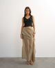 Topshop Topshop organza drape detail midi skirt in mink-No color - 4