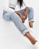 Topshop Topshop Original Mom jeans in bleach wash - MBLUE - 3