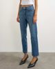 Topshop Topshop Orson comfort stretch straight leg ankle grazer jeans in mid blue - 4