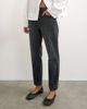 Topshop Topshop Orson comfort stretch straight leg ankle grazer jeans in washed black - 4