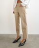 Topshop Topshop Orson comfort stretch straight leg ankle grazer jeans in winter oat-Neutral - 4