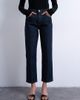 Topshop Topshop Orson mid rise comfort straight jean in indigo rinse-Blue - 1