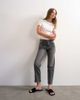 Topshop Topshop Orson mid rise comfort straight leg jeans in washed gray-Black - 1