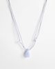 Topshop Topshop Ottie cord necklace with semi-precious stones in light blue - 1