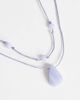 Topshop Topshop Ottie cord necklace with semi-precious stones in light blue - 2