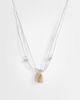 Topshop Topshop Ottie cord necklace with semi-precious stones in light gray - 1