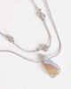 Topshop Topshop Ottie cord necklace with semi-precious stones in light gray - 2