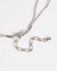 Topshop Topshop Ottie cord necklace with semi-precious stones in light gray - 3