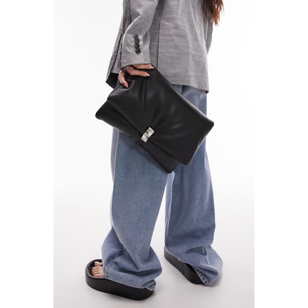 Topshop Topshop Oversize Puffy Faux Leather Envelope Clutch