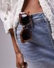 Topshop Topshop oversized cat eye sunglasses in tort-Brown - 3