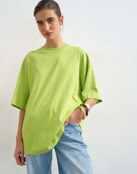 Topshop Topshop oversized dropped shoulders tee in light green