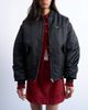 Topshop Topshop oversized nylon bomber jacket in black - 1