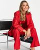 Topshop Topshop oversized single breasted blazer in red - 4