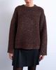 Topshop Topshop oversized tinsel wide sleeve knit sweater in brown - 4
