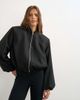 Topshop Topshop oversized zip-up bomber jacket in black - 2