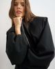 Topshop Topshop oversized zip-up bomber jacket in black - 3