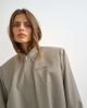 Topshop Topshop oversized zip up bomber jacket in stone-Neutral - 2